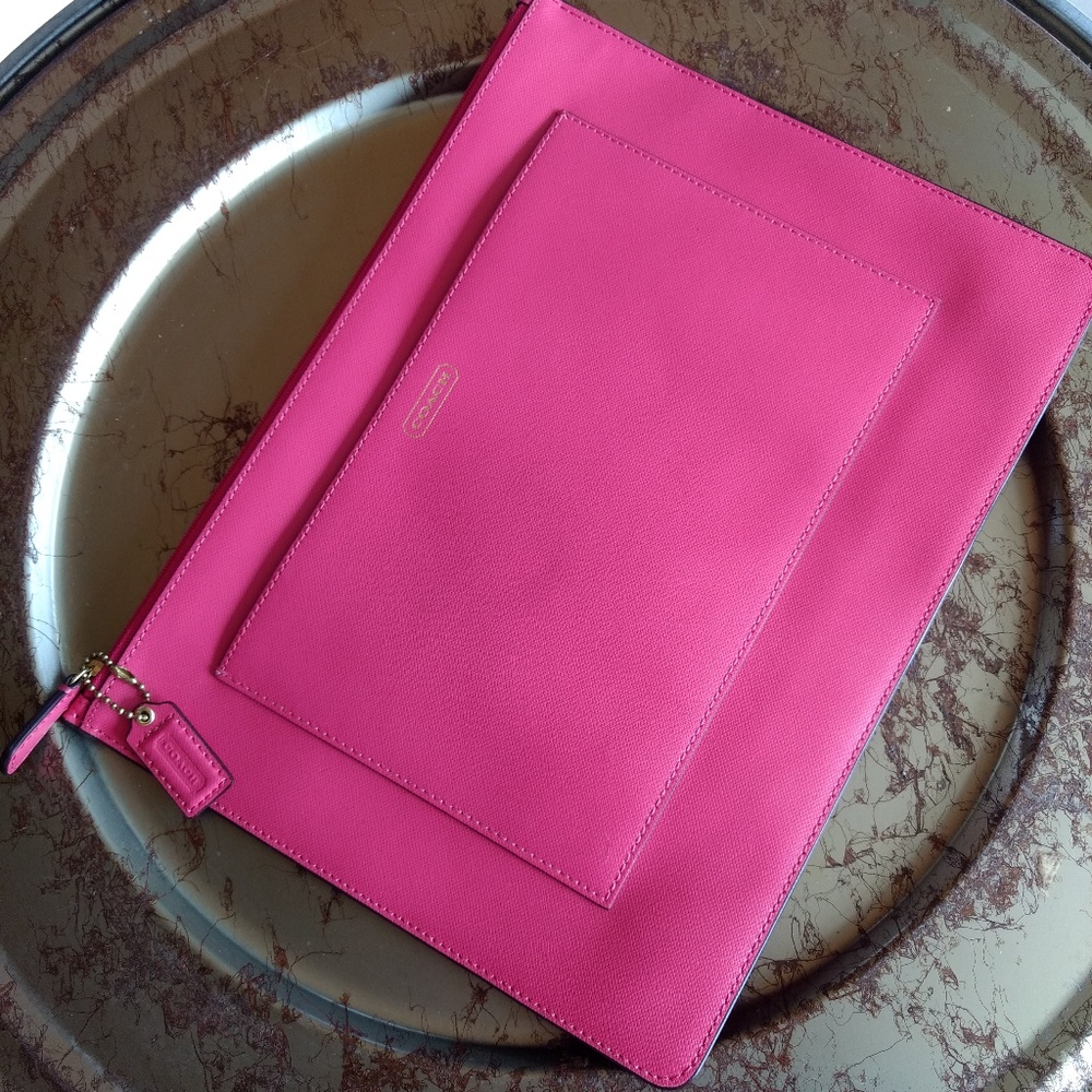 Coach Bright Pink Clutch